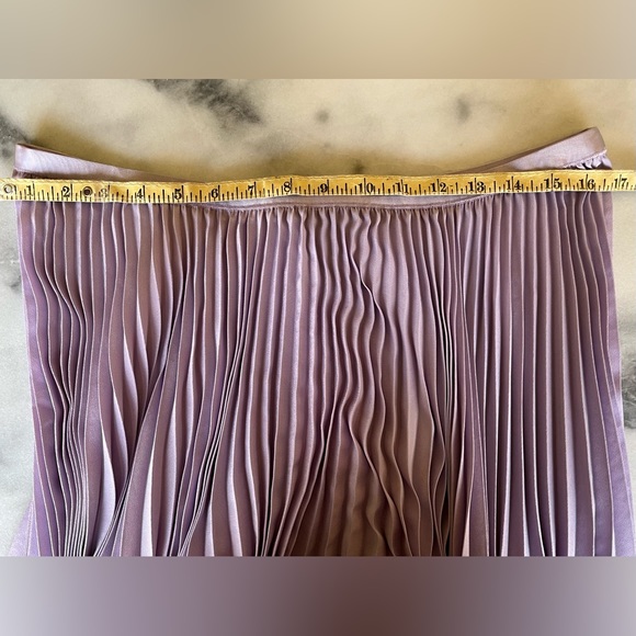 NWT Polo by Ralph Lauren Pleated Georgette Handkerchief Skirt, Lilac - Picture 7 of 10